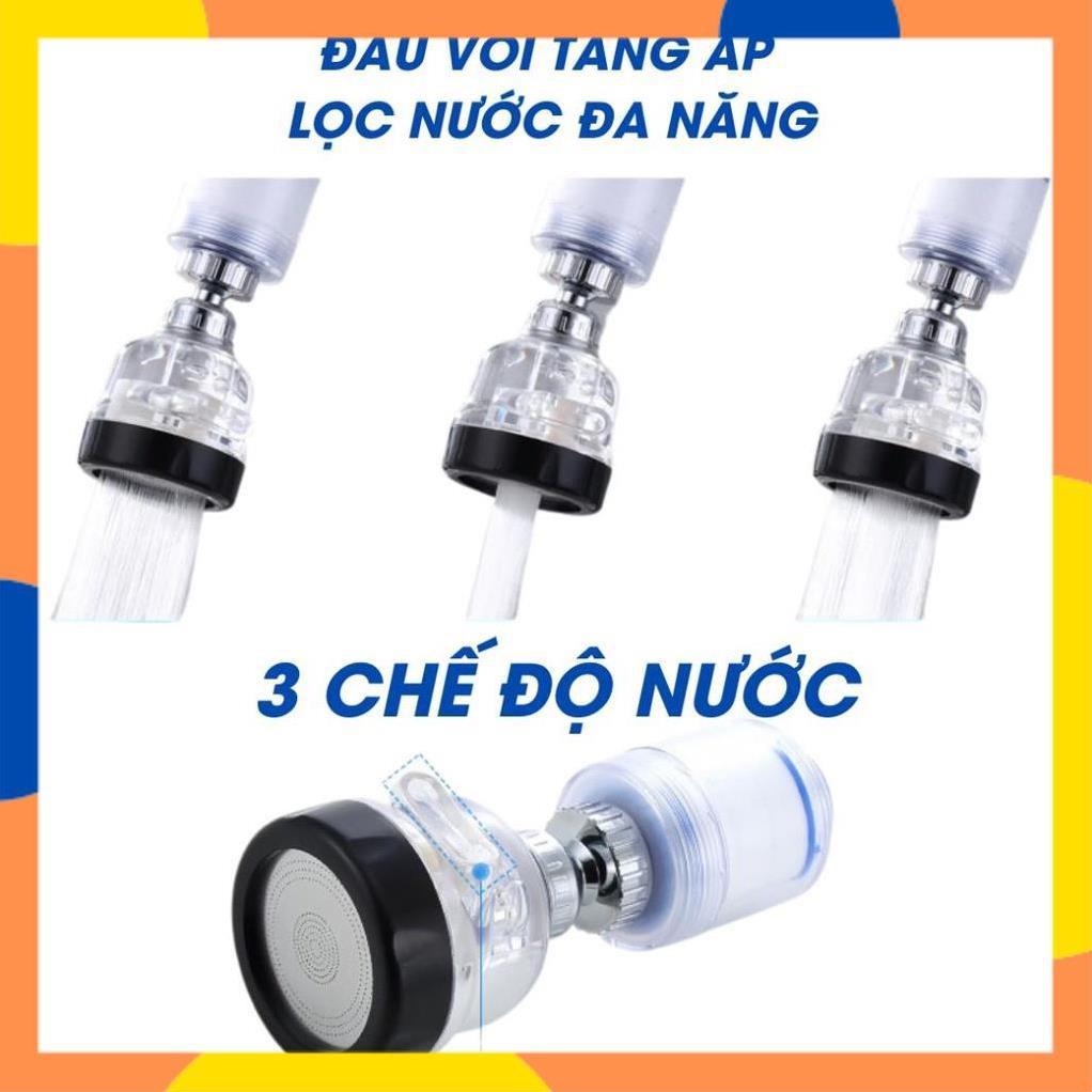 Đầu Vòi Rửa Bát Tăng áp Xoay 360 Độ Kèm Bộ Lọc Nước 3 Chế Độ Lắp Đặt Dễ Dàng - K50