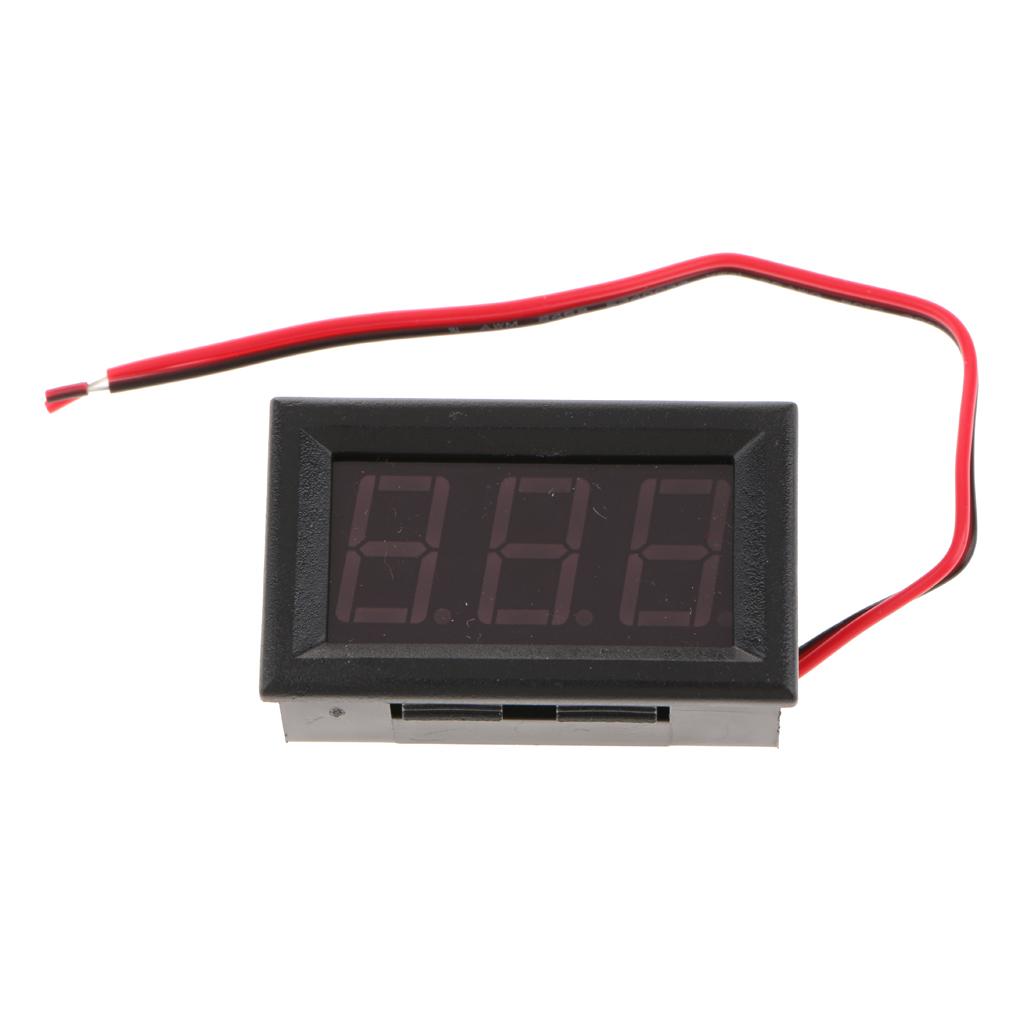 2 Wire DC 5~120V Digital Voltmeter Gauge Tester LED Display Panel - Choice of LED Color