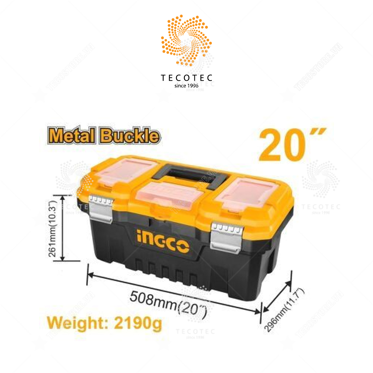 Thùng đựng đồ nghề khóa nhựa 20" INGCO PBX2001