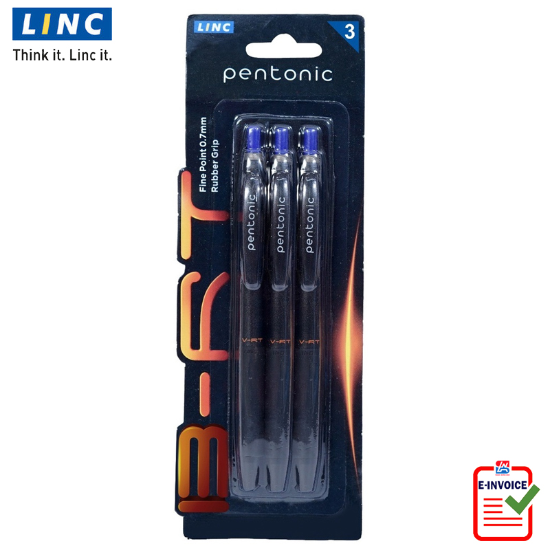 Bút bi LINC Pentonic BRT 4007 - Ngòi 0.7mm- Vỉ 3 chiếc cùng màu