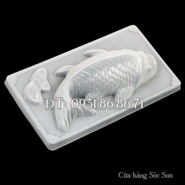 Khuôn cá chép và 2 thỏi vàng loại 29 cm - Mã số 1736