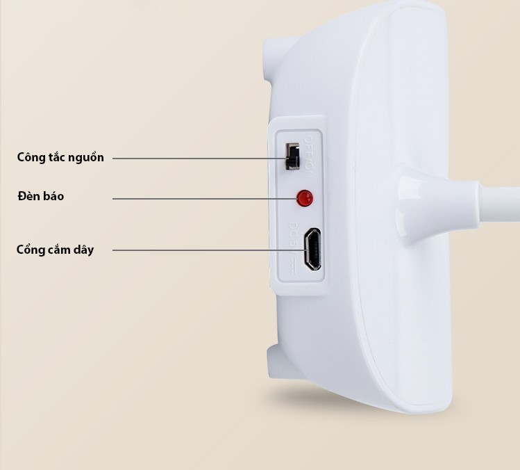 Đèn Bàn Học USB Di Động Cao Cấp Kẹp Bàn – Bảo Vệ Mắt Chống Cận KitAcoom Hàng Chính Hãng Cao Cấp, Không Bao Gồm Củ Sạc