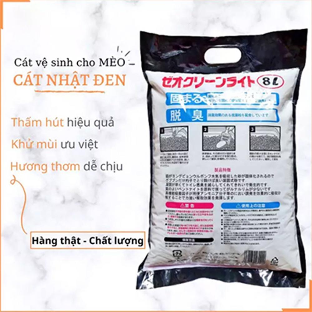 Cát vệ sinh cho mèo Cát Nhật đen 8L hương cà phê Little King pet shop