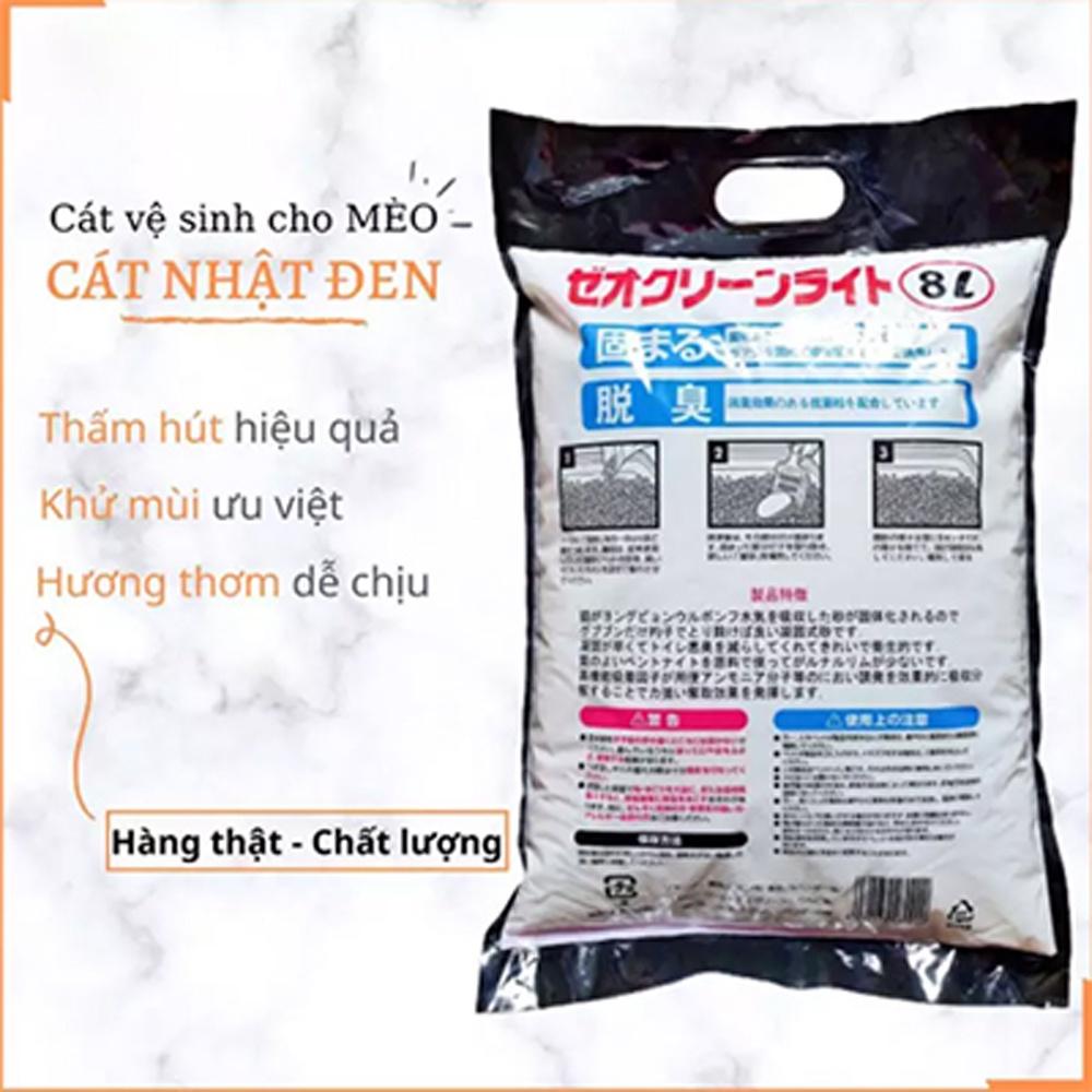 Cát vệ sinh cho mèo  Cát Nhật đen 8L hương cà phê Little King pet shop