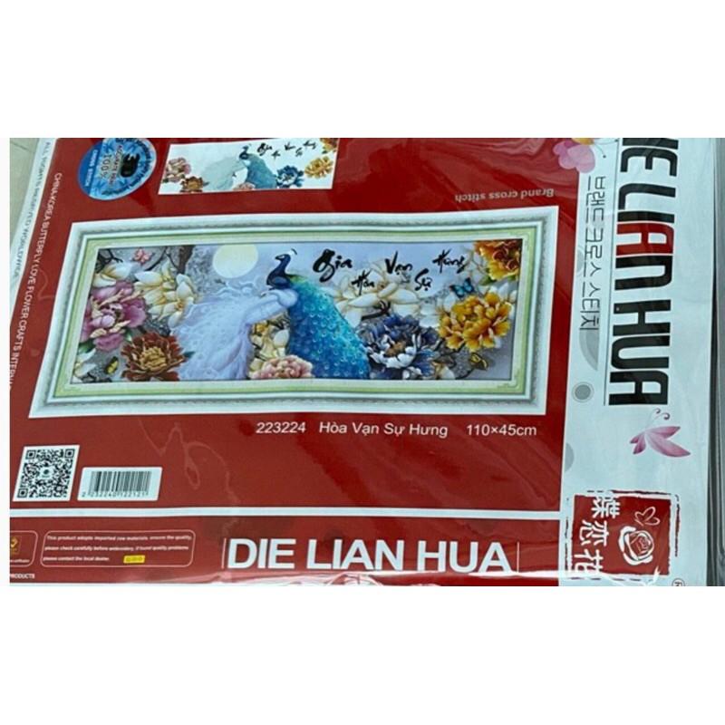 Tranh thêu chữ thập Gia Hoà Vạn Sự Hưng 222324 (110x45) chưa thêu