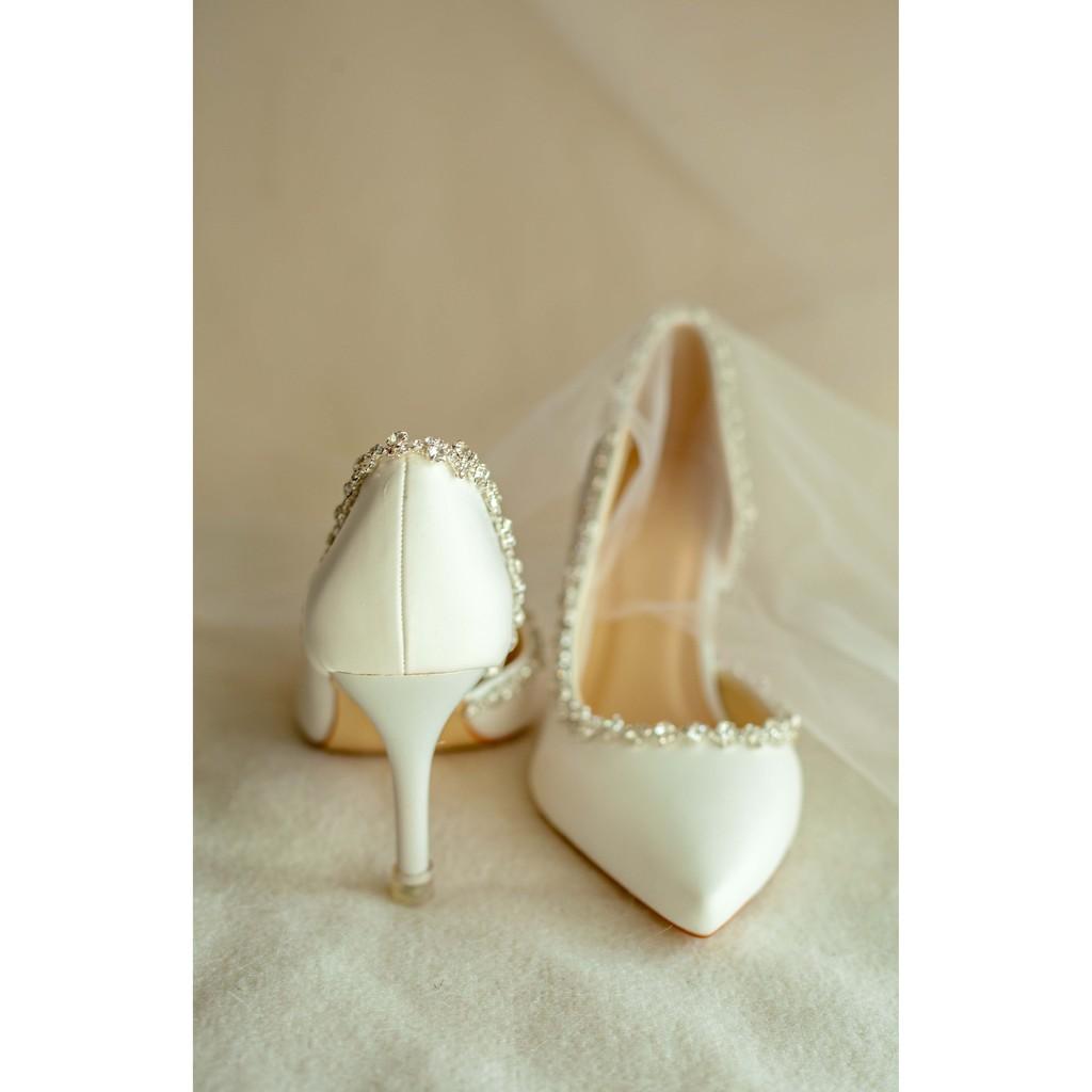 GIAFY CƯỚI - GIÀY CÔ DÂU BEJO H51 XOÀN ĐÁ - WEDDING SHOES