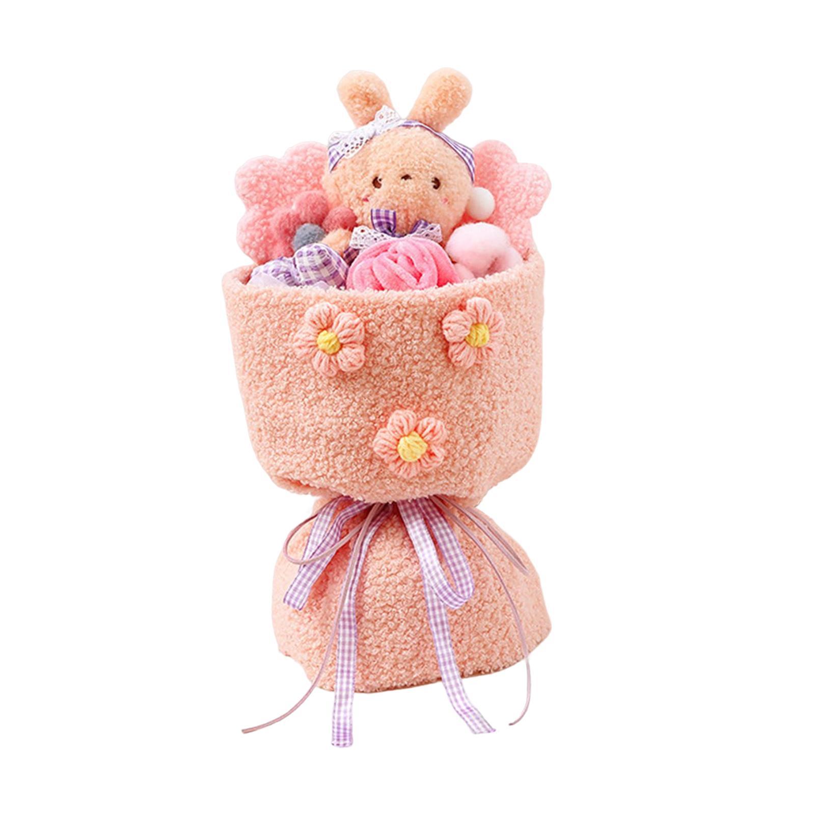 Plush Bouquet Artificial Flowers Valentines Day Wedding Stuffed Animal Doll