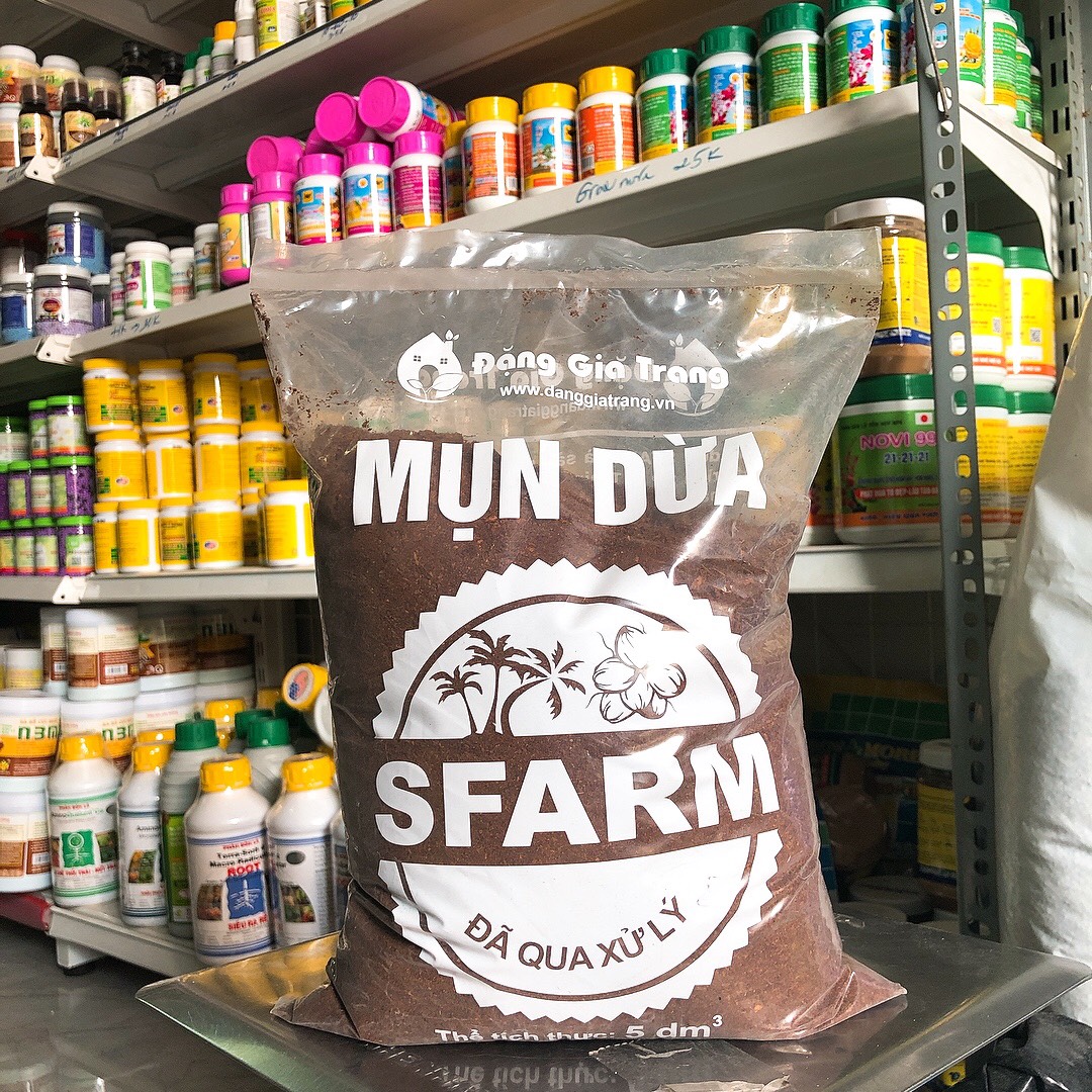 Mụn Dừa SFARM Dạng Nhuyễn Đã Qua Xử Lí Chát, Khử Sạch Mầm Bệnh - Túi 5dm3