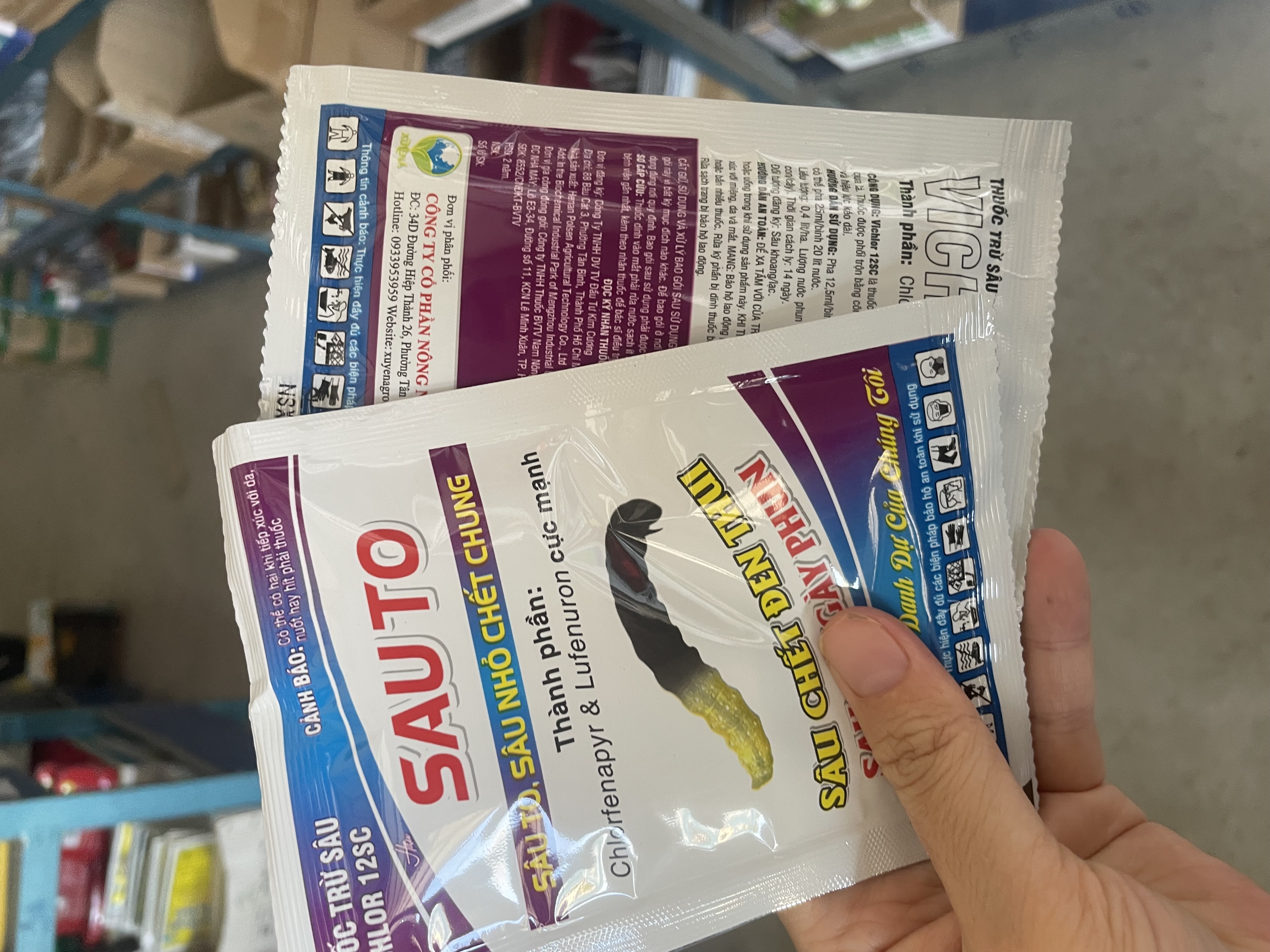 Thuốc trừ sâu Vichlor 12SC SAU TO đặc trị sâu cuốn lá, sâu đục thân, sâu xanh, sâu tơ, và sâu keo mùa thu