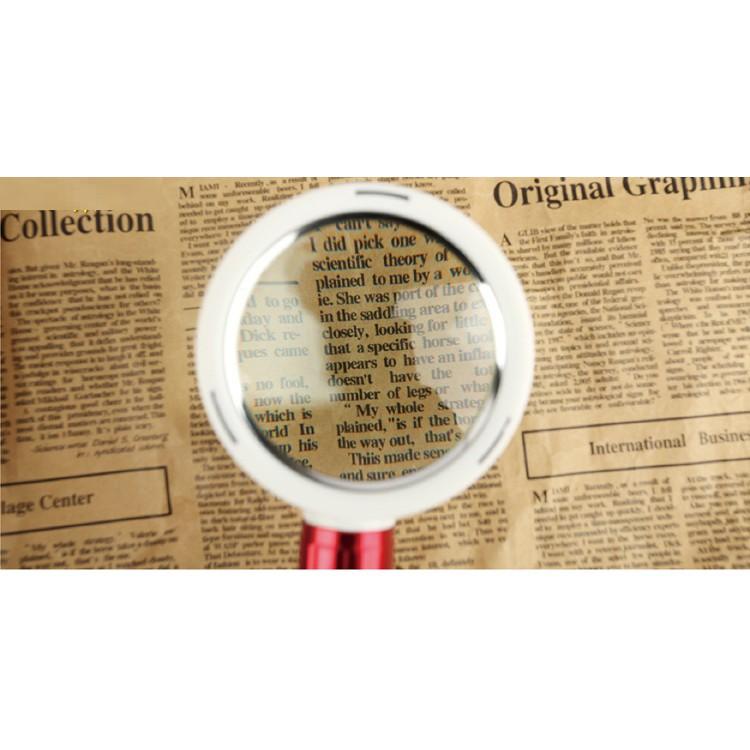 Kính lúp cầm tay 10X ️️ Kính lúp có đèn 75mm có đèn G75