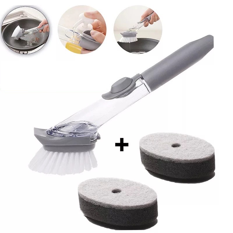 Cọ Rửa Chén Thần Kỳ KITCHEN TOOLS CLEAN UP + 2 Đầu Mút