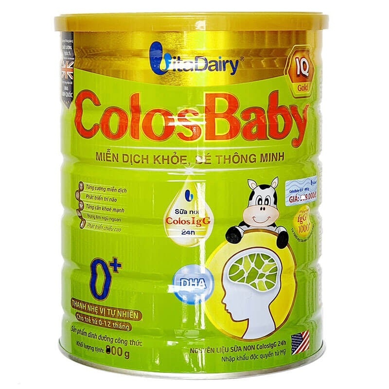 Combo 5 lon Sản Phẩm Dinh Dưỡng Công Thức ColosBaby IQ 0+ lon 800g