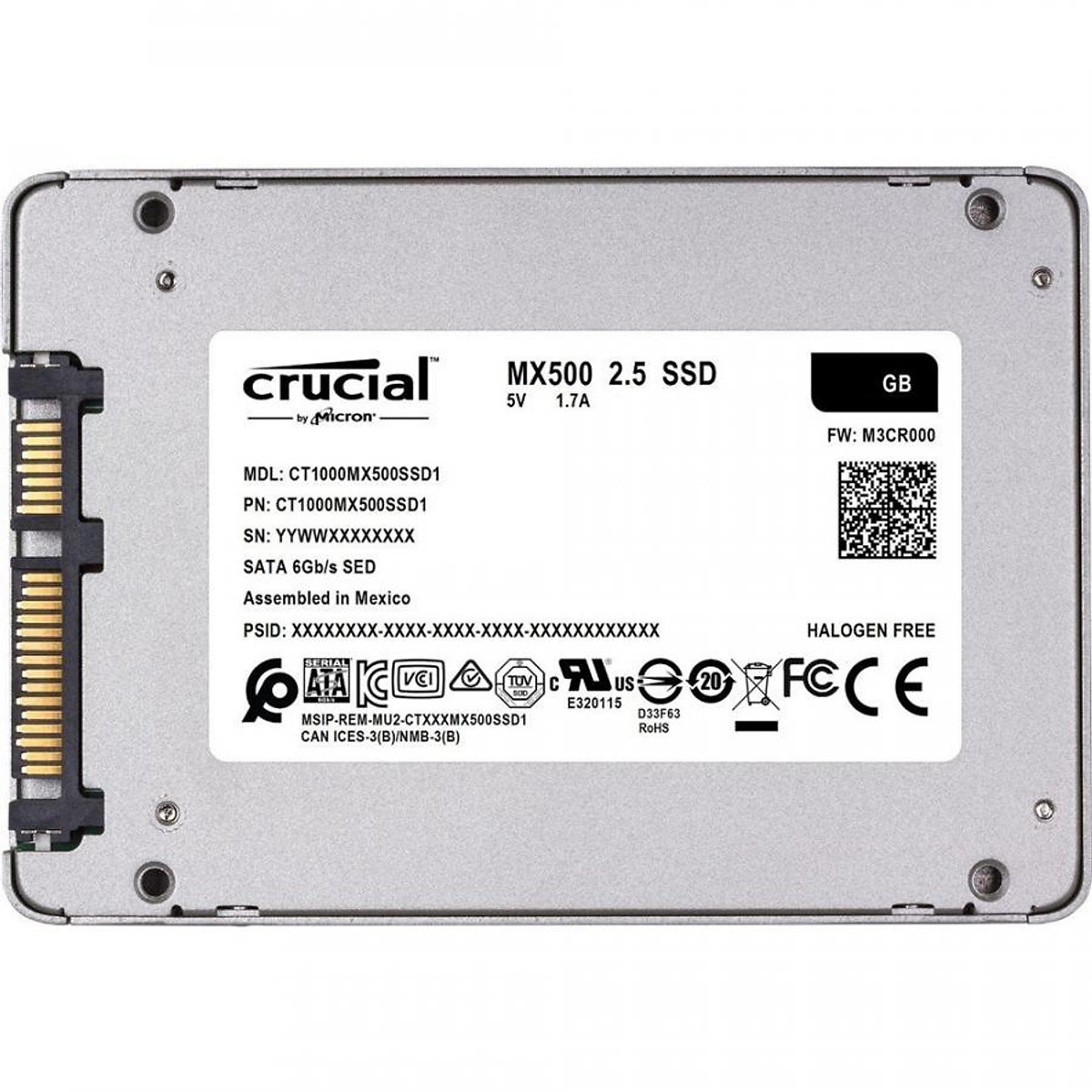 Ổ cứng gắn trong SSD Crucial MX500  500GB 2.5 inch Sata III CT500MX500SSD1 - Hàng Nhập Khẩu