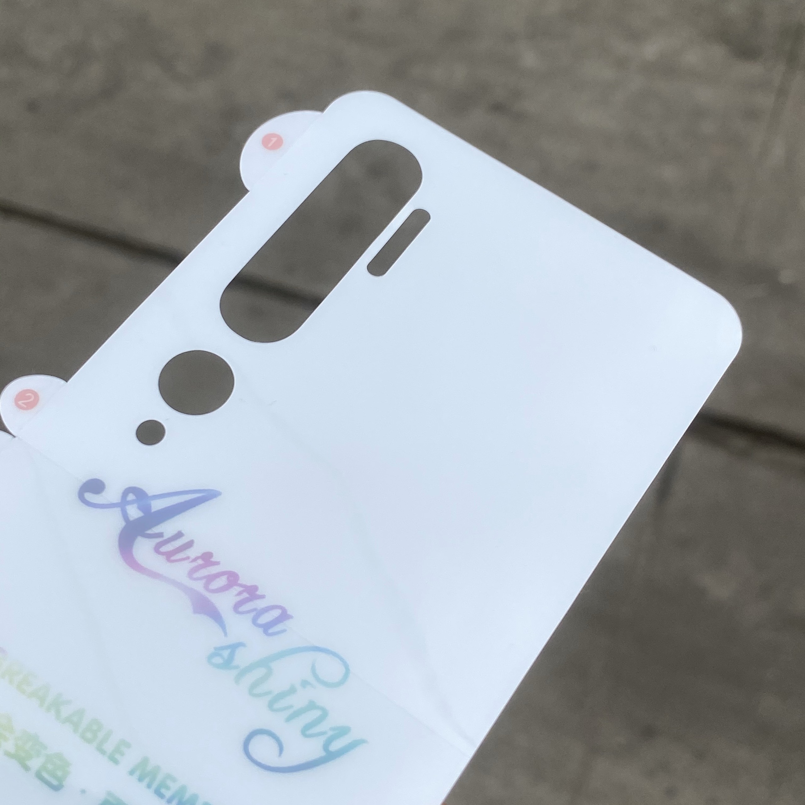 Bộ dán PPF trước sau cho Xiaomi M Note 10, mặt sau PPF trong ánh 7 màu , mặt trước full trong