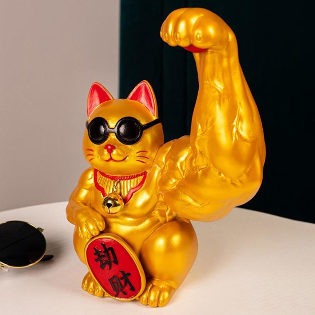 Tượng mèo May Mắn Tài Lộc