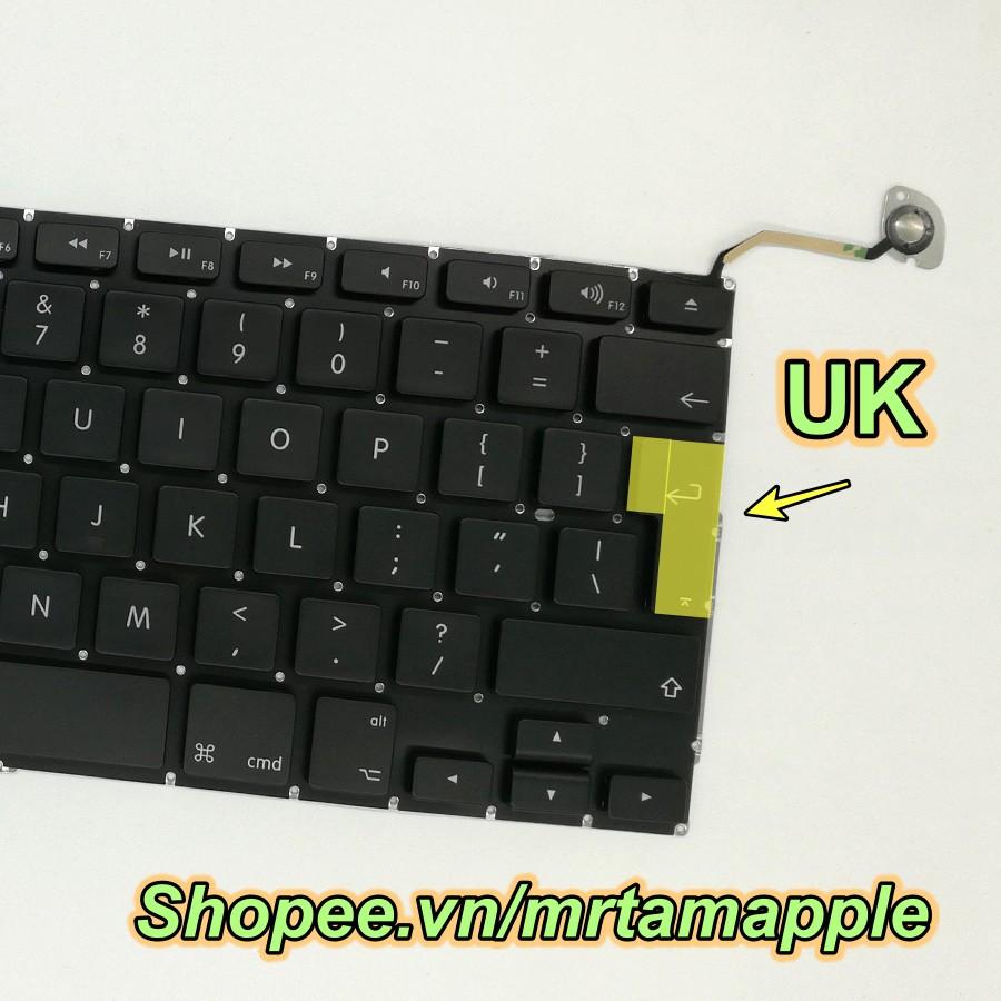 (KEYBOARD) BÀN PHÍM LAPTOP DÀNH CHO MACBOOK A1286 (2009, UK) dùng cho Pro 15&quot; A1286 2009 2010 2011 2012(CÁP DƯỚI NÚT CONTROL