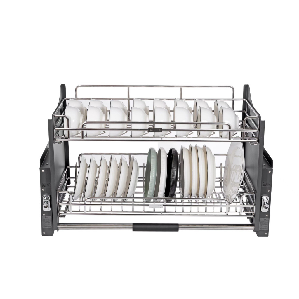 Kệ Bát Đĩa Nâng Hạ Oval Cao Cấp Eurotek Chất Liệu Sus304 Cao Cấp Bền Chắc