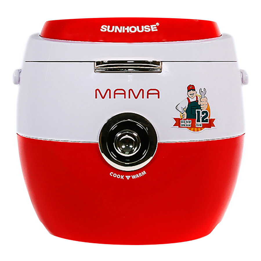 Nồi Cơm Điện Nắp Gài Sunhouse Mama SHD8661 - Đỏ - Hàng chính hãng