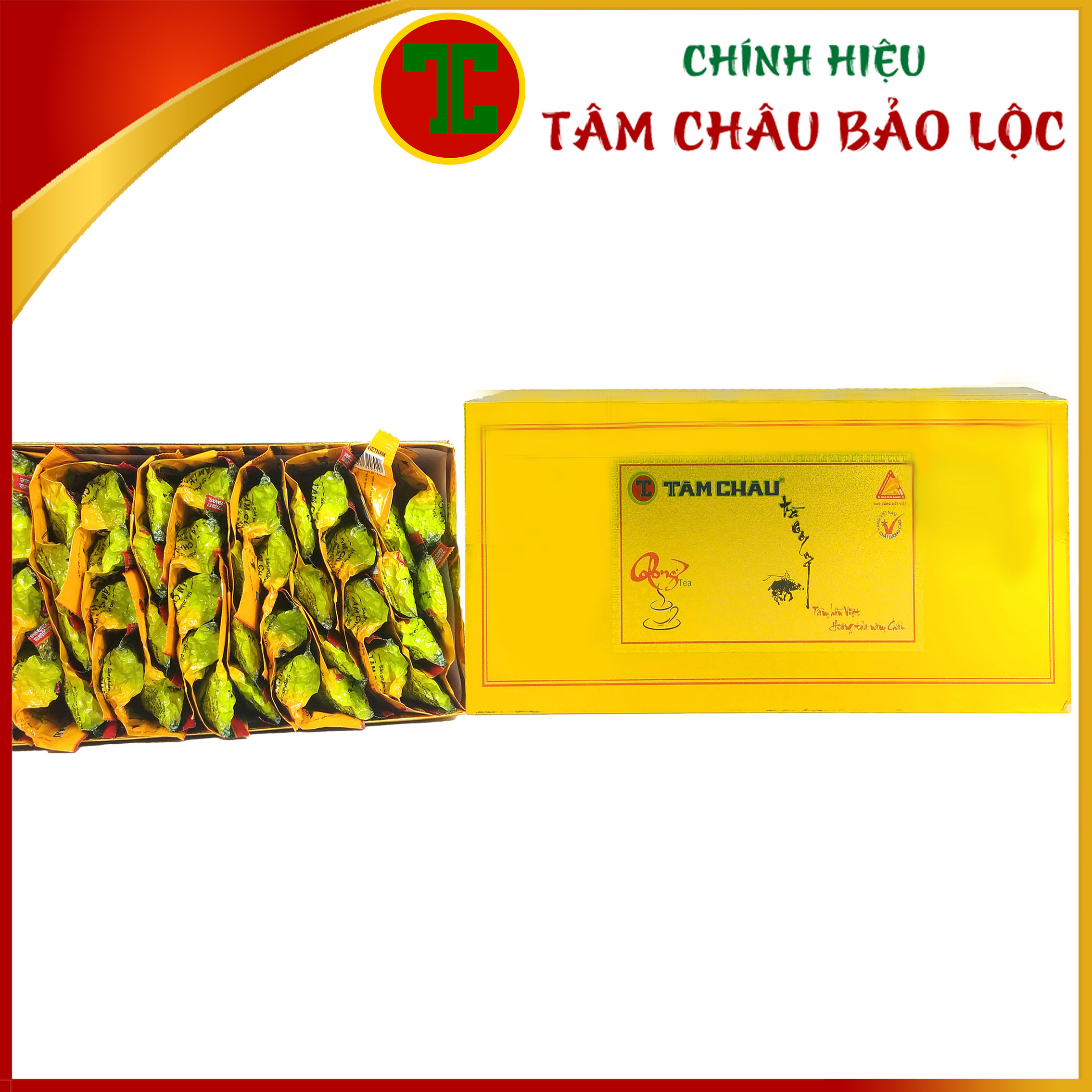 [TÂM CHÂU] Hộp Trà Oolong 500G (50 Gói x 10G/Gói)