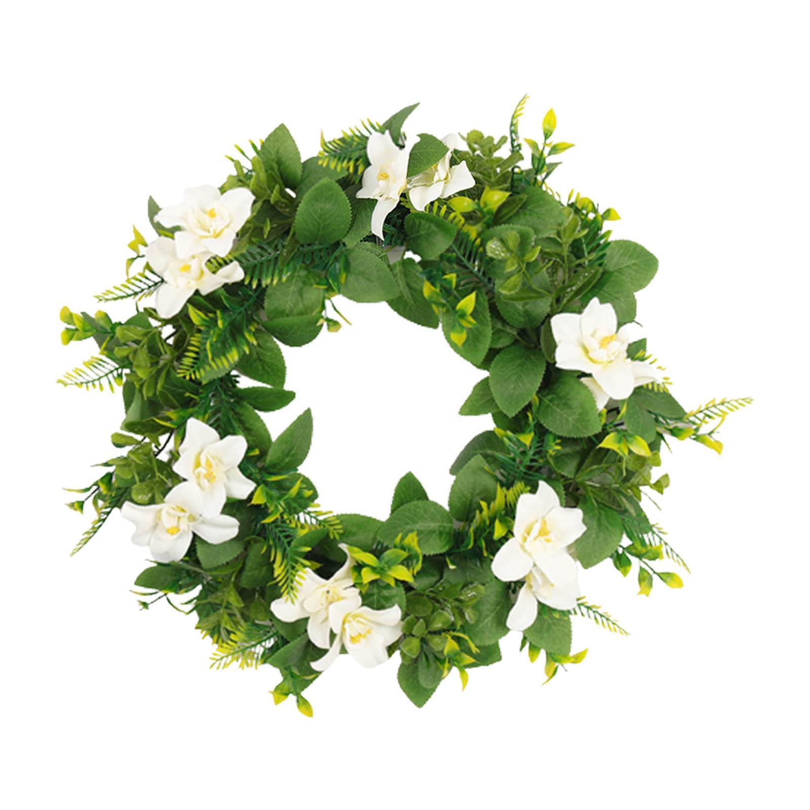 Artificial Flower Wreath for Front Door Floral Wreath for White