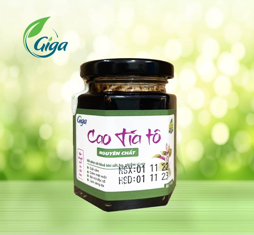 Cao lá Tía Tô Nguyên Chất Giga- Cao Tía Tô Giảm Đau Nhức Xương Khớp (lọ 100g)