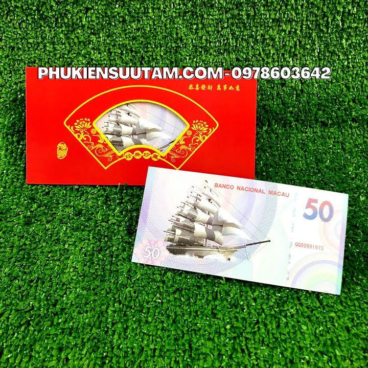 Combo 10 Thiệp Lì Xì Tết Thuận Buồm Xuôi Gió Macao, kích thước: 20cmx10cm, màu đỏ - SP005880