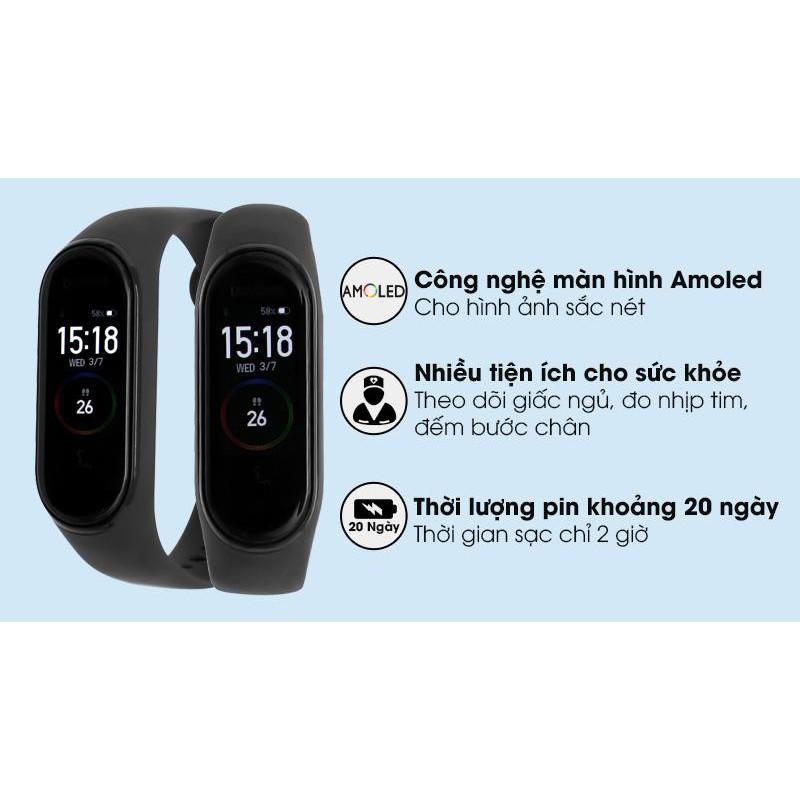 Đồng hồ thông minh Xiaomi Mi band 4-Chính Hãng (Quốc Tế)