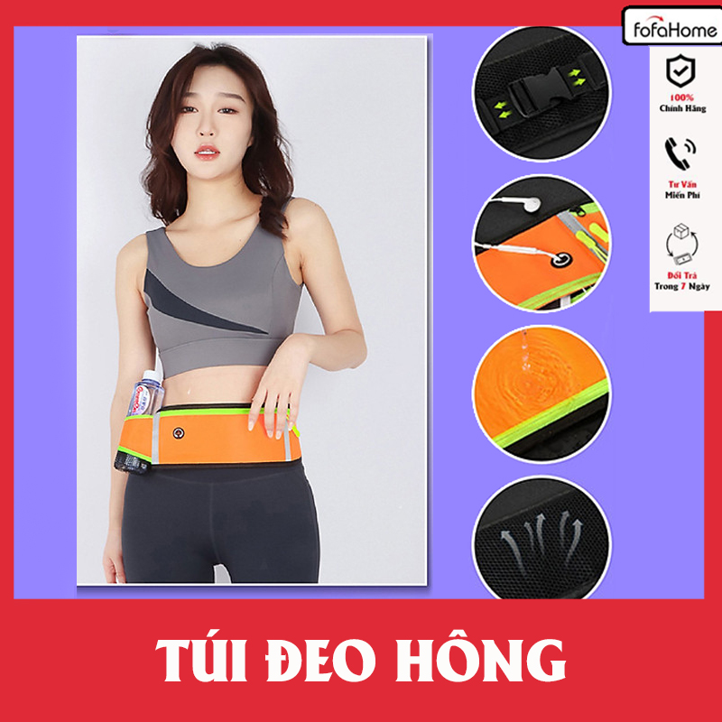 Đai Chạy Bộ , Túi Chạy Đeo Hông Phản Quang, Túi Đựng Điện Thoai, Bao Điện Thoại Để Nước Giao Màu Ngẫu Nhiên