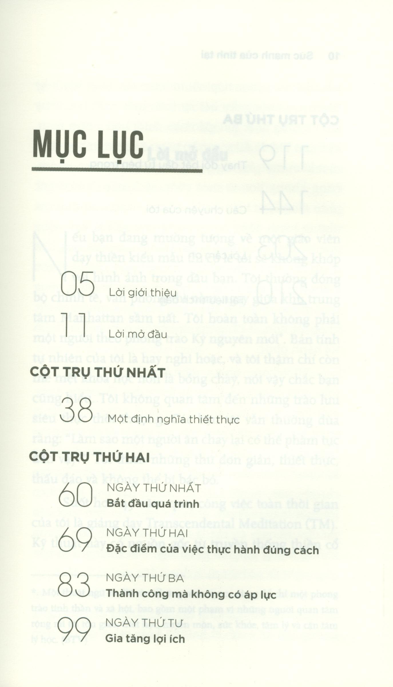 Sách Sức Mạnh Của Tĩnh Tại - Phương Pháp Sống Chất, Sống Lành Mạnh Từ Thiền TM