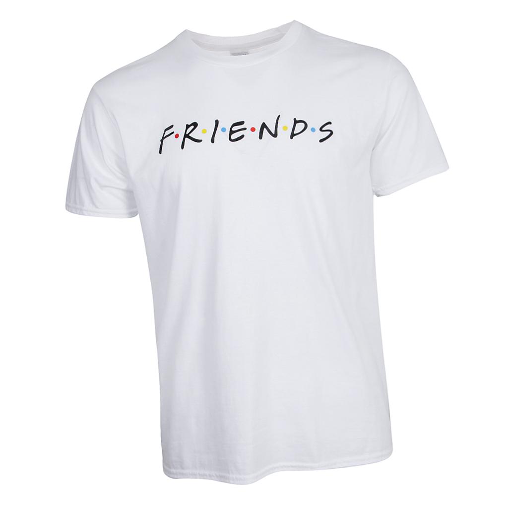 Women's Short Sleeve Round Neck T-shirt Funny Letter Printed Friends Shirt Comfy Casual Sport Tops