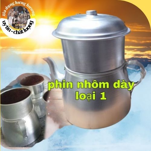 Phin nhôm ủ caffe 100g - 200g - ấm pha caffe nhôm to 1 lạng 2 lạng