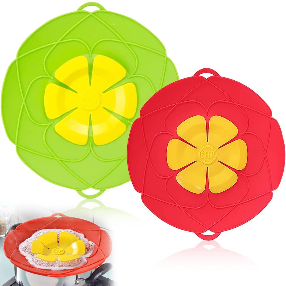 Vỏ nắp chặn của Overflow, 2 miếng vỏ silicon pound 26 cm bảo vệ quá mức bảo vệ công cụ nhà bếp công cụ đa chức năng