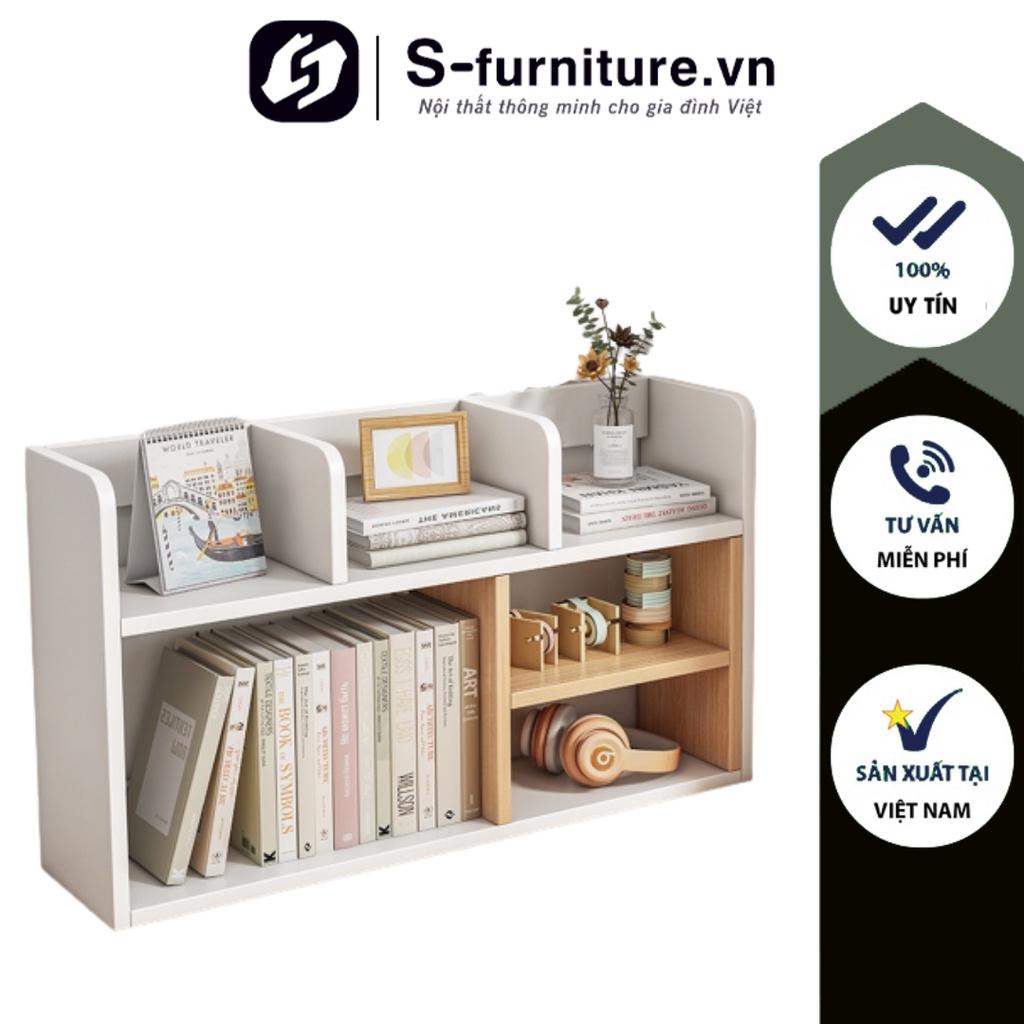 Kệ Sách Để Bàn Bàn Làm Việc Chất Liệu Gỗ Mdf Nhập Khẩu Phủ Melamin Chống Xước Chống Nước Giúp Căn Phòng Gọn Gàng