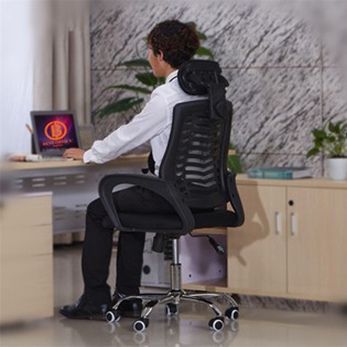 Ghế xoay văn phòng tựa đầu ,HG09 Khung pp,lưng lưới thoáng mát