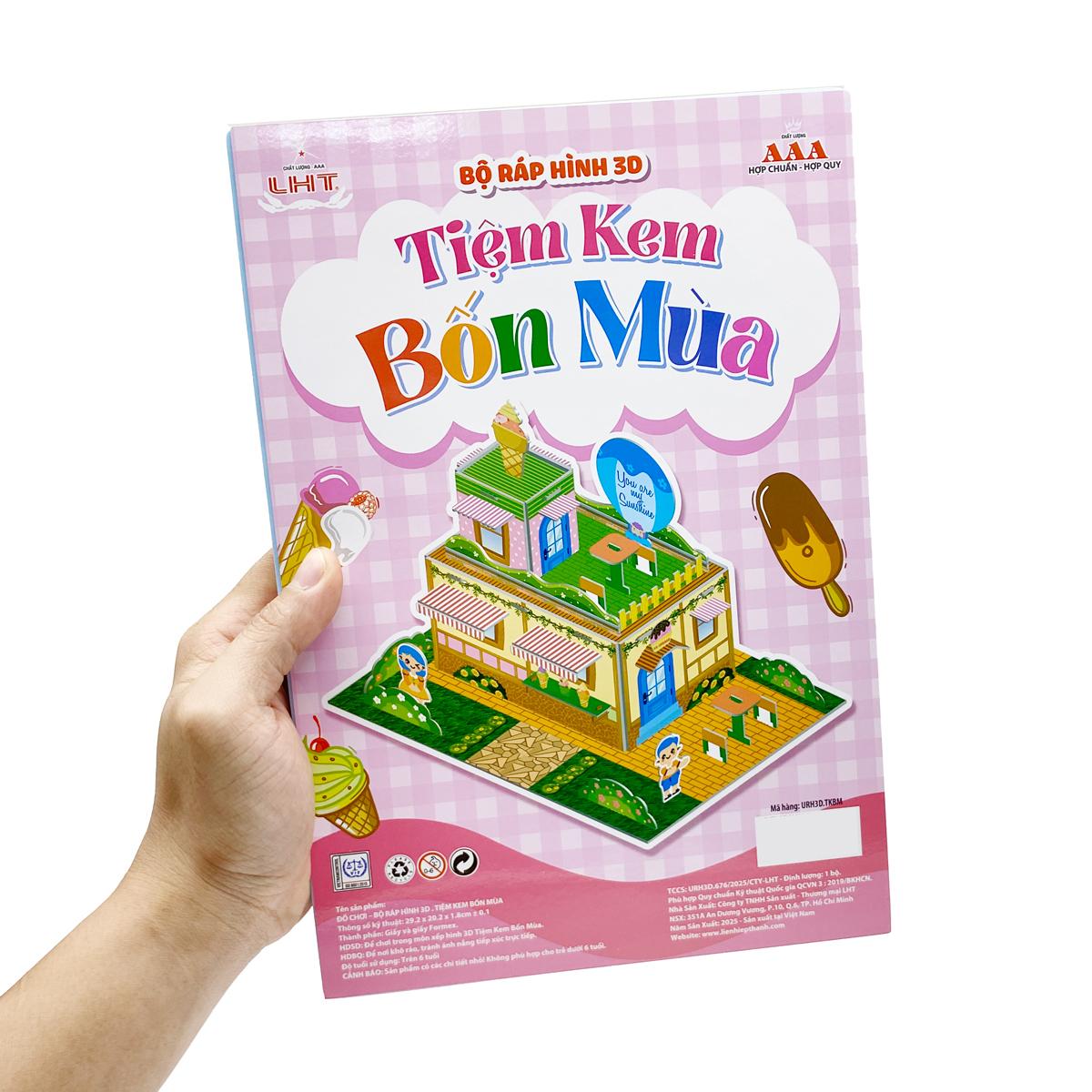 Bộ Lắp Ráp Mô Hình Giấy 3D - Tiệm Kem Bốn Mùa - Liên Hiệp Thành URH3D.TKBM