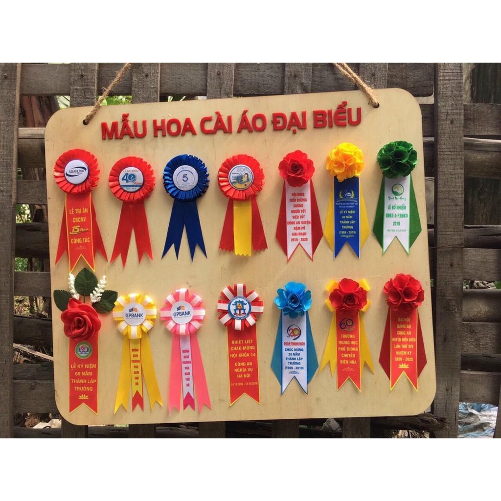 Hoa cài áo đại biểu