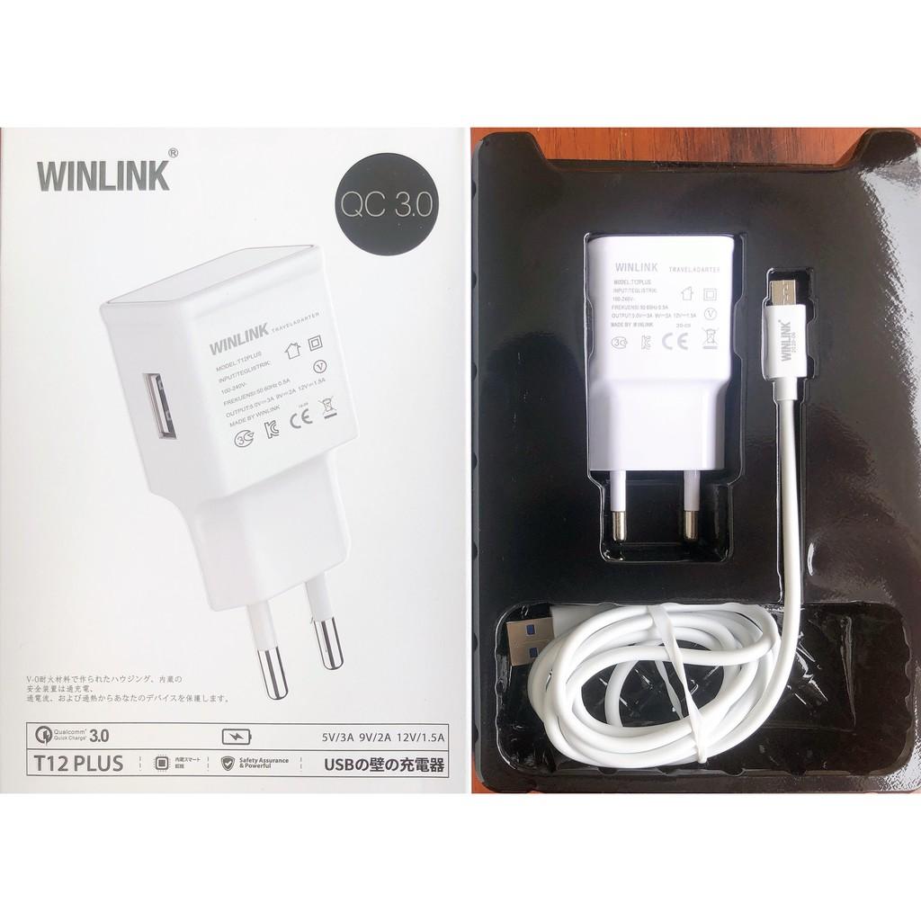 Bộ sạc nhanh winlink - T12 plus ( sạc nhanh full dòng Android)