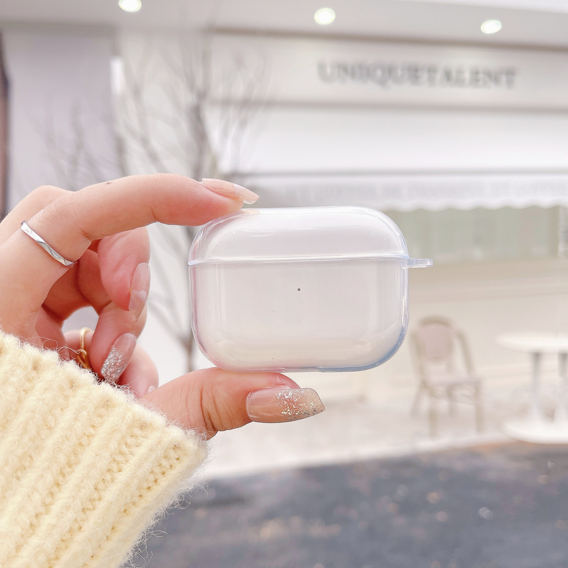 Vỏ Ốp Case Bảo Vệ TPU Trong Suốt Kai Cho AIRPODS Pro Kèm móc treo_ Hàng Chính Hãng