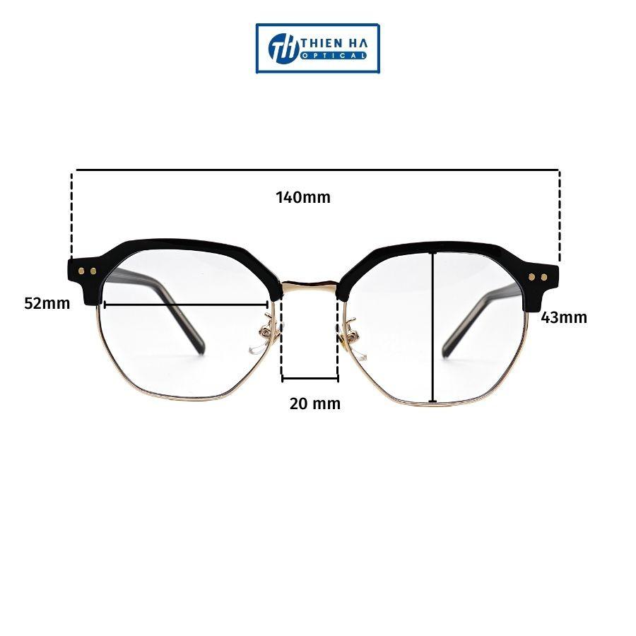 Gọng kính nam nữ đa giác THIÊN HÀ OPTICAL chất liệu nhựa cao cấp càng lõi thép chắc chắn dáng dễ đeo nhiều màu A2153