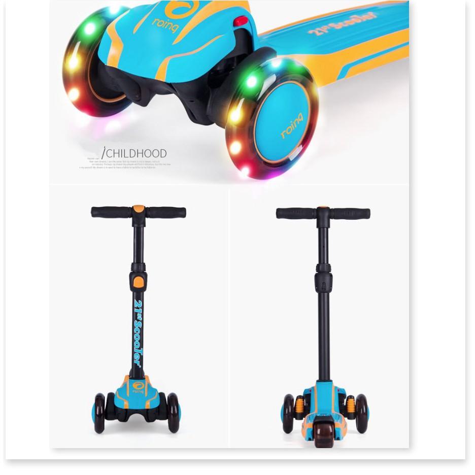 Xe trượt scooter 21st giảm xóc, 3 bánh LED cho bé