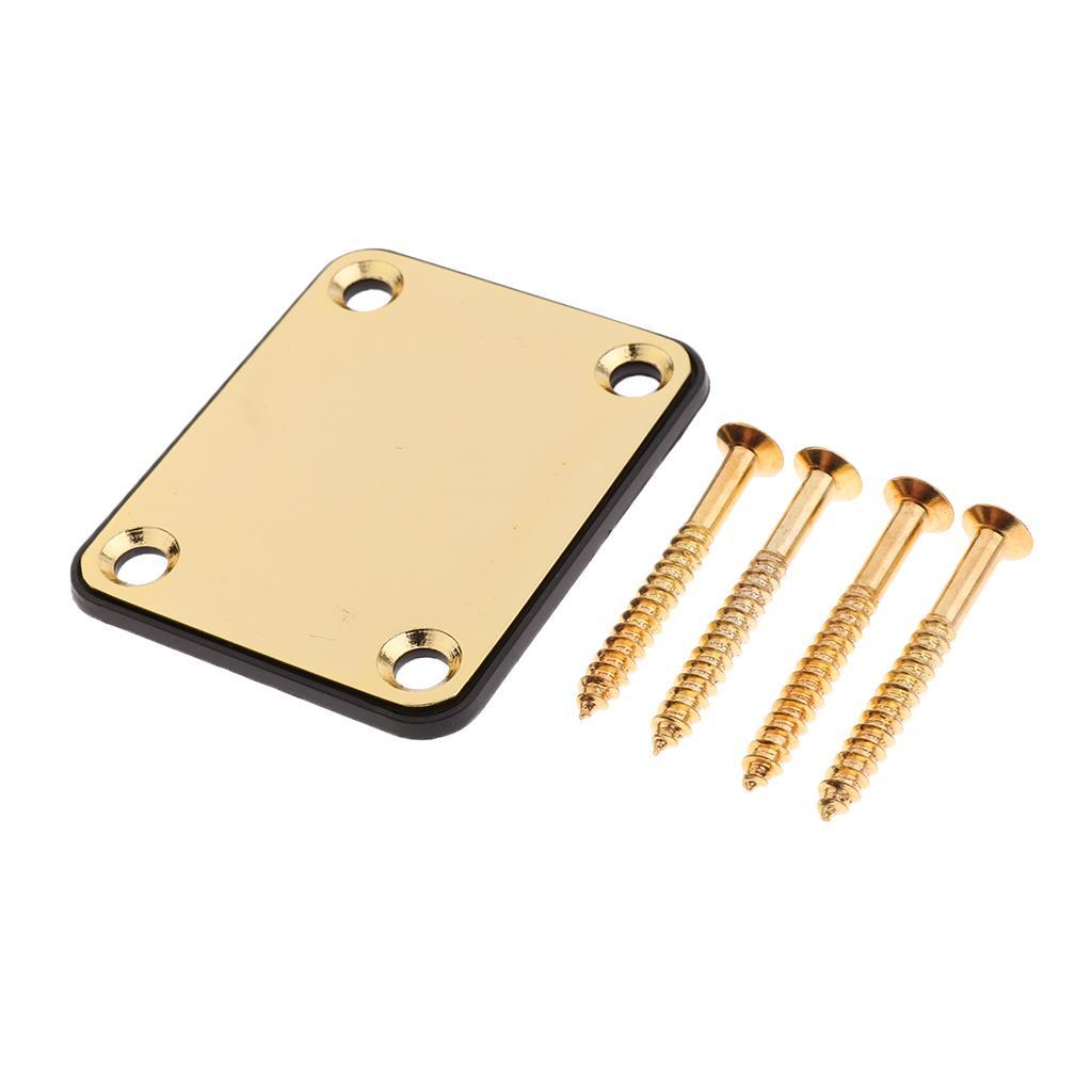 Guitar Bass Neck Mounting Plate with Screws for ST TL Guitar Parts Accessories