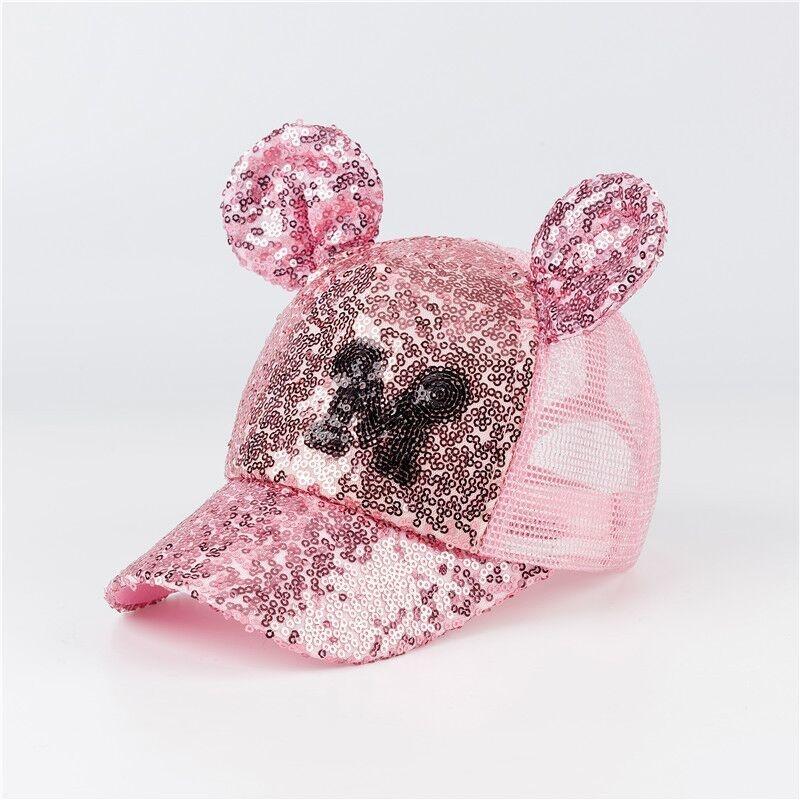 Mũ hai chiếc mũ Ear Mũ mới Trẻ em Snapback Girls Lưới bóng chày với đôi tai mũ hài hước Mùa hè Hip Hop Mũ mũ Color: golden Size: 48 - 52cm