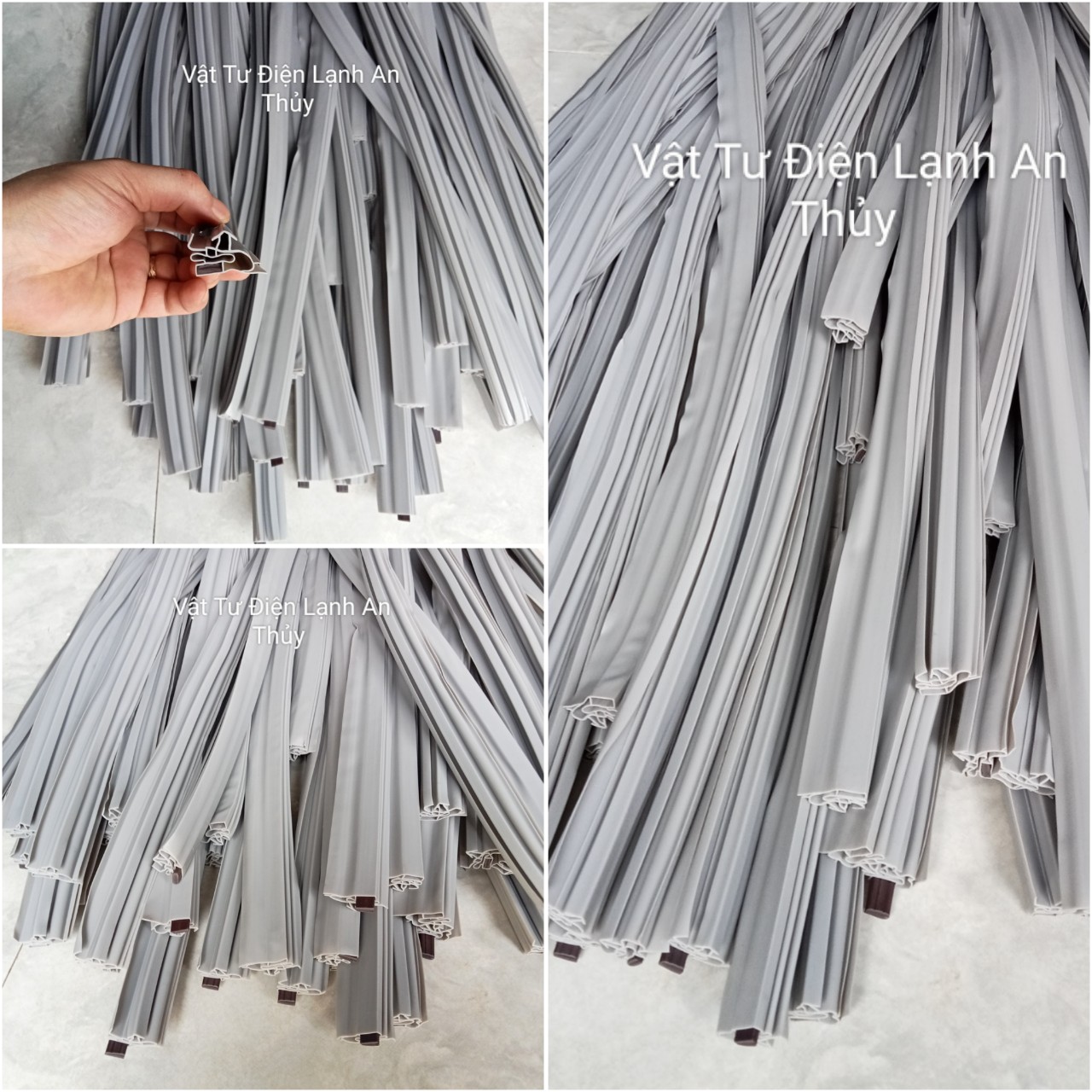Gioăng cài tủ lạnh màu xám dài 1m8 - ron đệm cửa tủ lạnh - Zoăng tủ lạnh kiểu cài - ron cửa tủ lạnh sẵn nam châm