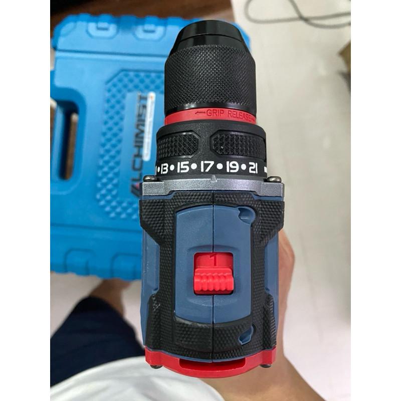 Bộ máy khoan pin động cơ không chổi than 18v cao cấp 2 pin công suất cao kèm hộp, phụ kiện và sạc