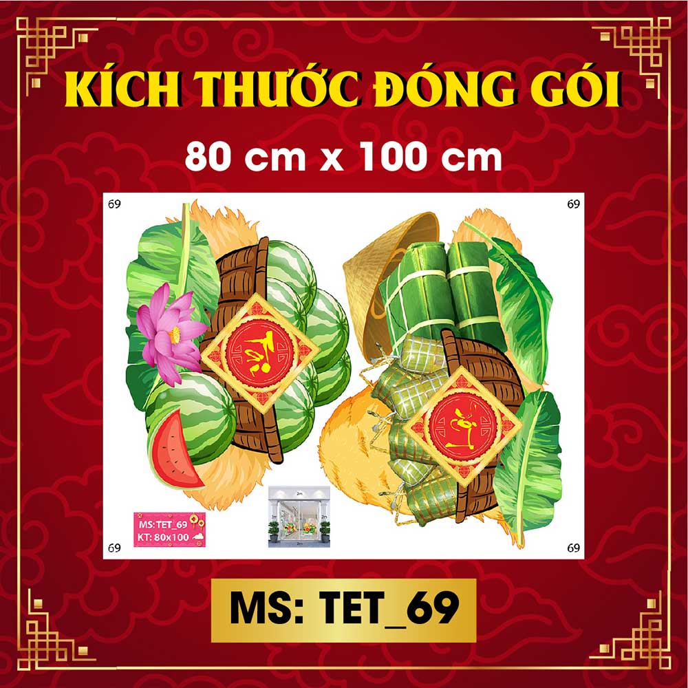 Decal trang trí tết combo số 23