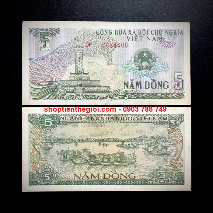 Sưu Tầm Tờ Việt Nam - 5 đ 1985 UNC, sưu tầm phong thuỷ quà tặng - XHCN018