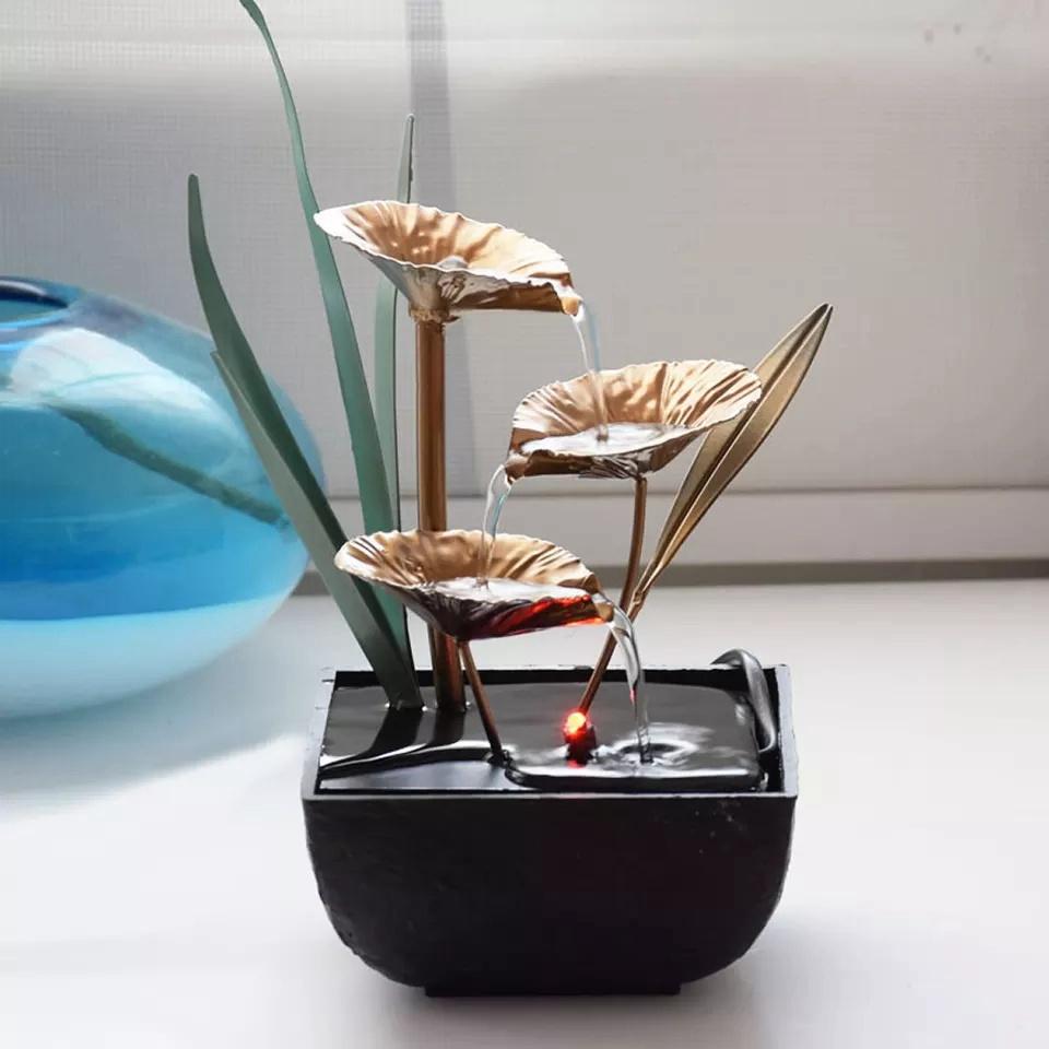 Tháp Lá Sen Trang Trí Nước Phong Thủy