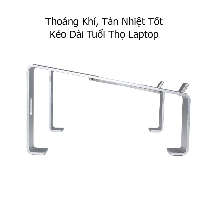 Giá Đỡ Để Bàn Laptop Hợp Kim Nhôm; Có Thể Gấp Gọn; Lưu Trữ Bàn Phím Sau Khi Sử Dụng - Hàng Nhập Khẩu