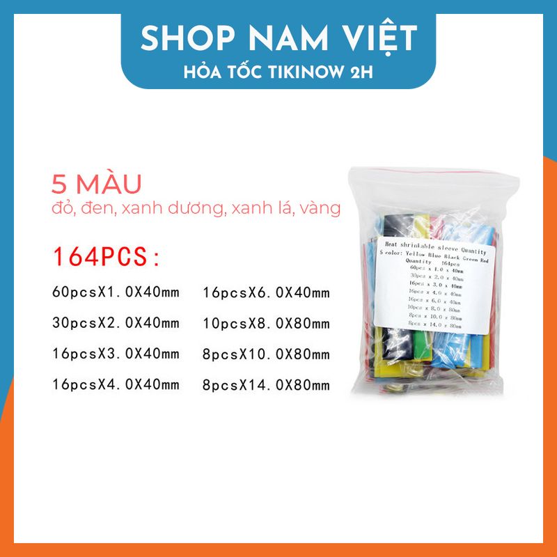 Túi Ống Co Nhiệt Đủ Màu Đủ Cỡ, Ống Gen Loại 164/328/530 Ống/Túi