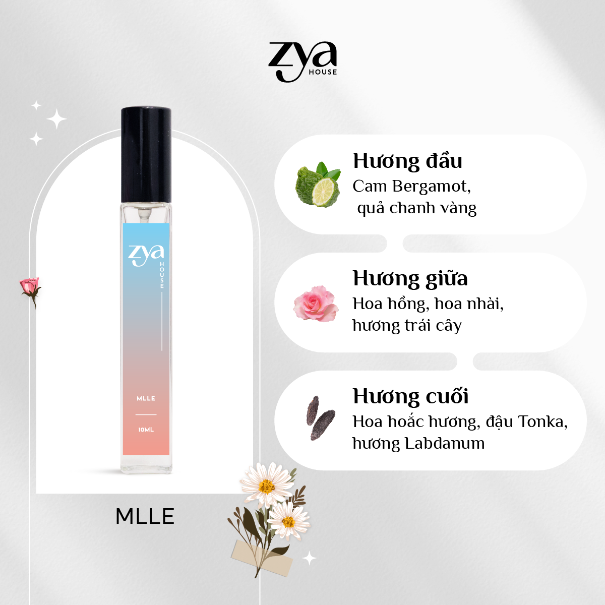 Nước hoa nữ ZYA Mlle hương cỏ | EBMart